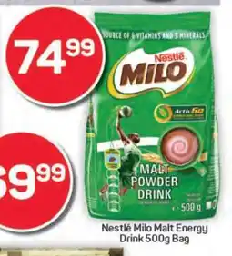 Pick n Pay Hypermarket Nestlé Milo Malt Energy Drink 500g Bag offer
