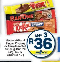 Pick n Pay Hypermarket Nestle KitKat, Aero, BarOne, Tex, Smarties offer