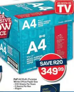 Pick n Pay Hypermarket PnP A4 Multi-Purpose White Office Paper Box offer