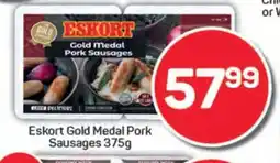 Pick n Pay Hypermarket Eskort Gold Medal Pork Sausages 375g offer
