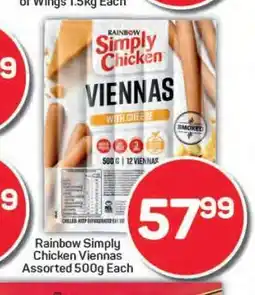 Pick n Pay Hypermarket Rainbow Simply Chicken Viennas offer