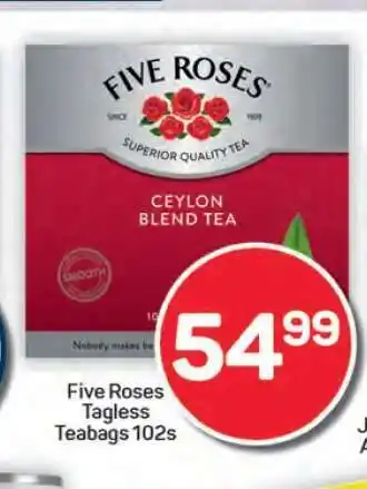 Pick n Pay Hypermarket Five Roses Tagless Teabags 102s offer