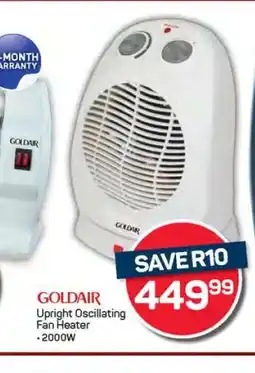 Pick n Pay Hypermarket GOLDAIR Upright Oscillating Fan Heater offer