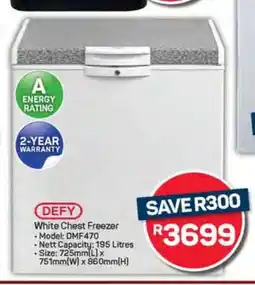 Pick n Pay Hypermarket Defy White Chest Freezer offer