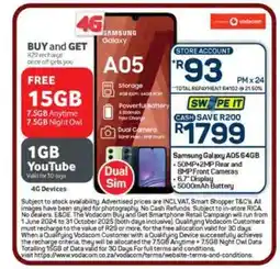 Pick n Pay Hypermarket Samsung Galaxy A05 64GB offer