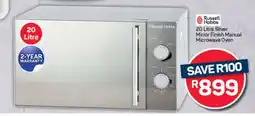 Pick n Pay Hypermarket Russell Hobbs 20 Litre Silver Mirror Finish Manual Microwave Oven offer