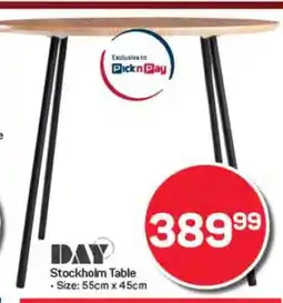 Pick n Pay Hypermarket Stockholm Table offer