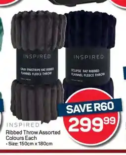 Pick n Pay Hypermarket Ribbed Throw Assorted Colours Each offer