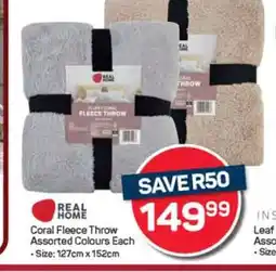Pick n Pay Hypermarket Coral Fleece Throw offer