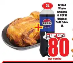 Boxer Grilled Whole Chicken & PEPSI Original Soft Drink 2L offer
