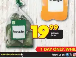 Shoprite AVOCADOS 1kg bag offer