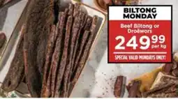 Food Lover's Market Beef Biltong or Droewors offer