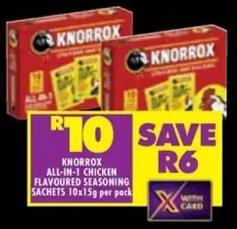 Shoprite Knorrox all-in-1 chicken flavoured seasoning sachets offer