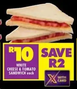 Shoprite White cheese & tomato sandwich offer