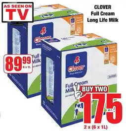 Boxer Superstores CLOVER Full Cream Long Life Milk offer