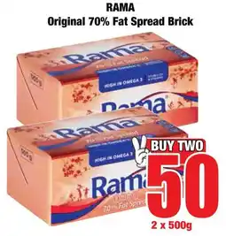 Boxer Superstores RAMA Original 70% Fat Spread Brick offer