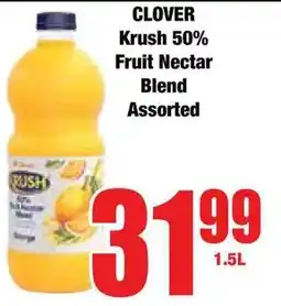 Boxer Superstores CLOVER Krush 50% Fruit Nectar Blend Assorted offer