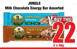 JUNGLE Milk Chocolate Energy Bar Assorted