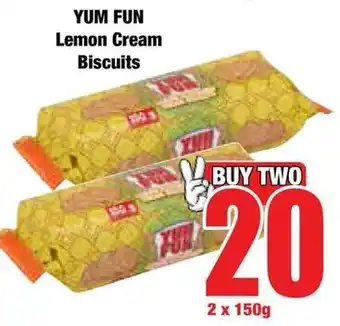Boxer Superstores YUM FUN Lemon Cream Biscuits offer