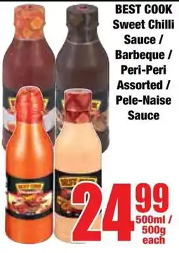 Boxer Superstores BEST COOK Sweet Chilli Sauce/ Barbeque/ Peri-Peri Assorted/ Pele-Naise Sauce offer