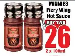 Boxer Superstores MINNIES Fiery Wing Hot Sauce offer