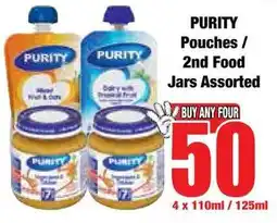 Boxer Superstores PURITY Pouches/ 2nd Food Jars Assorted offer
