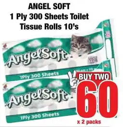 Boxer Superstores ANGEL SOFT 1 Ply 300 Sheets Toilet Tissue Rolls offer
