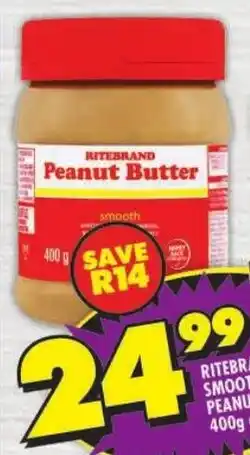 Shoprite Ritebrand smooth/crunchy peanut butter offer