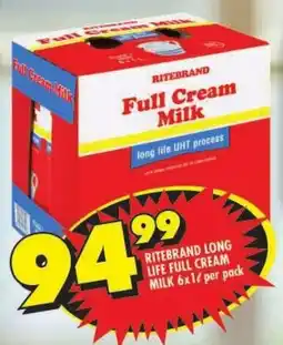 Shoprite Ritebrand long life full cream milk offer