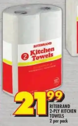Shoprite Ritebrand 2-ply kitchen towels offer