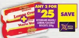 Shoprite Ritebrand marie/ lemon/ coconut biscuits offer