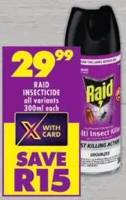 Shoprite Raid insecticide all variants offer