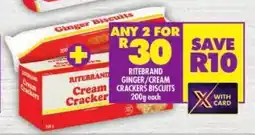Shoprite Ritebrand ginger/cream crackers biscuits offer