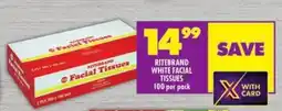 Shoprite Ritebrand white facial tissues offer