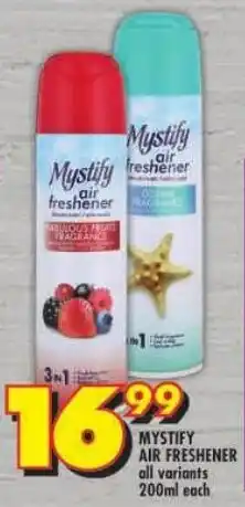 Shoprite Mystify air freshener all variants offer