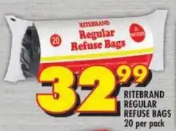 Shoprite Ritebrand regular refuse bags offer