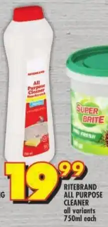 Shoprite Ritebrand all purpose cleaner all variants offer