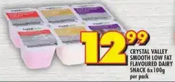 Shoprite Crystal valley smooth low fat flavoured dairy snack offer