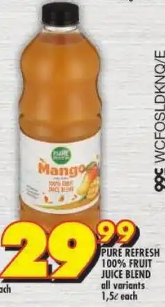 Shoprite Pure refresh 100% fruit juice blend all variants offer