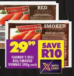 Shoprite Farmer's deli red/smoked viennas offer
