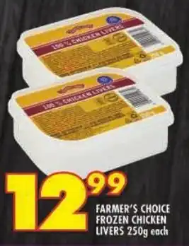 Shoprite Farmer's choice frozen chicken livers offer