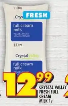 Shoprite Crystal valley fresh full cream milk offer