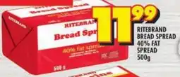 Shoprite Ritebrand bread spread 40% fat spread offer