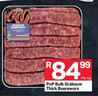 Pick n Pay PnP Bulk Grabouw Thick Boerewors offer