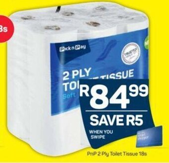 Pick n Pay PnP 2 Ply Toilet Tissue 18s offer