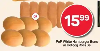 Pick n Pay Hypermarket PnP White Hamburger Buns or Hotdog Rolls offer