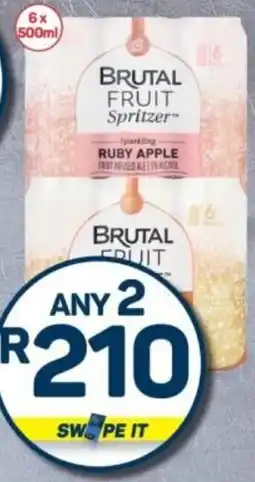 Pick n Pay Hypermarket Brutal Fruit Sparkling Spritzer Assorted Cans offer