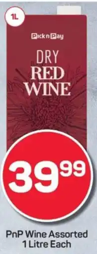 Pick n Pay Hypermarket PnP Wine Assorted offer