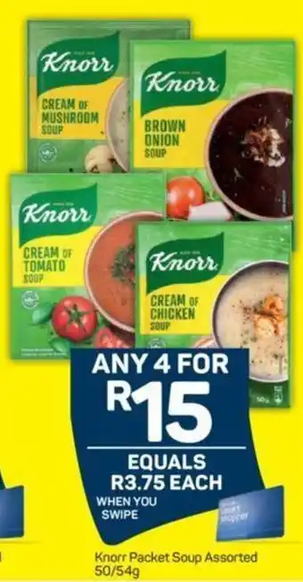 Pick n Pay Knorr Packet Soup Asstd 50/54g offer
