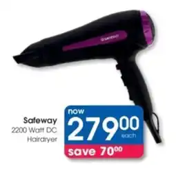 Clicks Safeway 2200 Watt DC Hairdryer offer